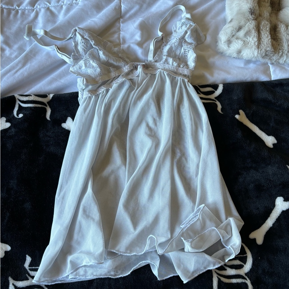 T.J.Maxx White Lace Chemise